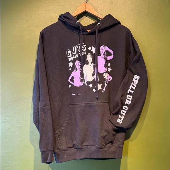Olivia Rodrigo Tops - Olivia Rodrigo Guts World Tour Black Hoodie
